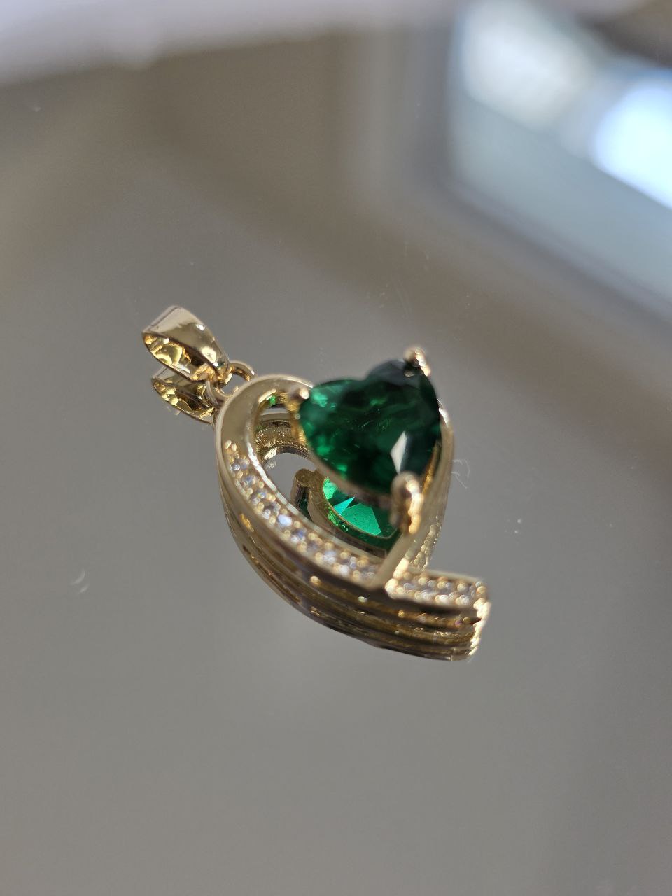 Dije Corazón Torchado Verde D