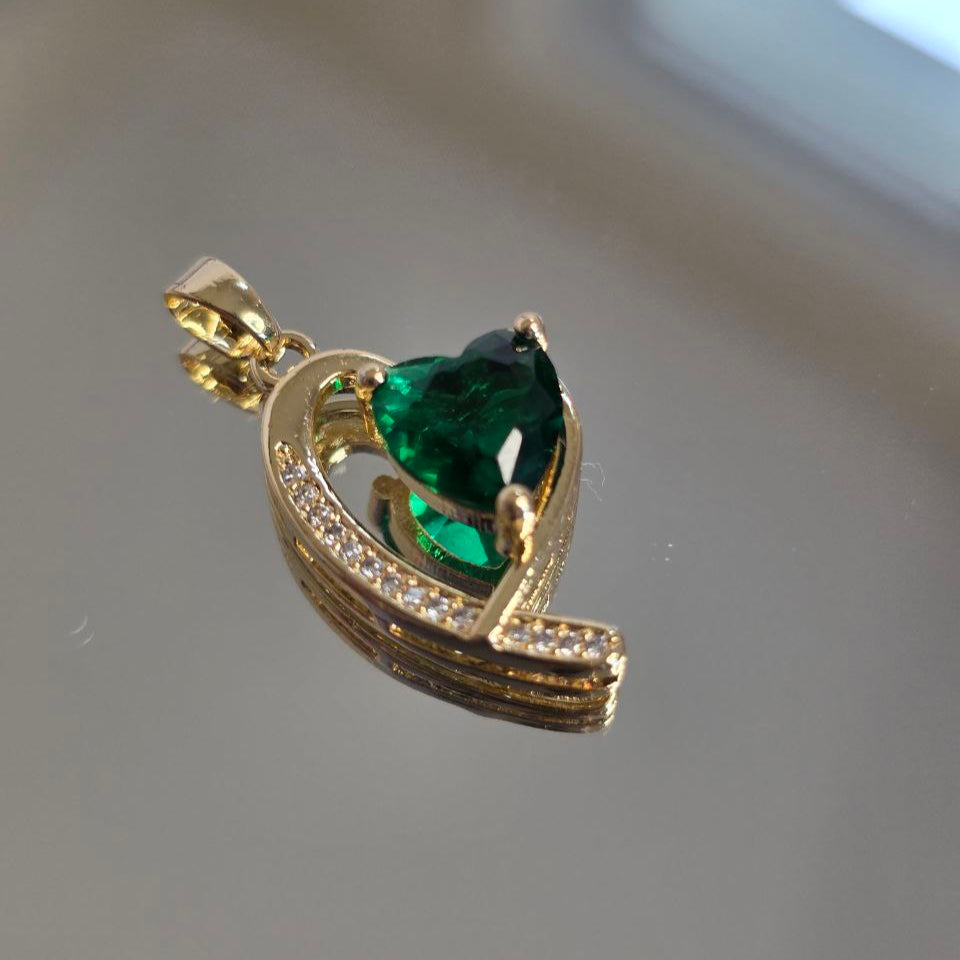 Dije Corazón Torchado Verde D