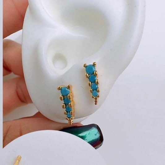 Aretes azul turquesa Z