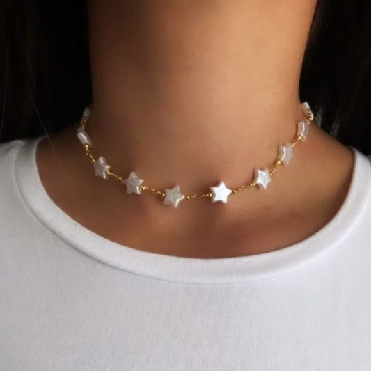 Pearl star choker