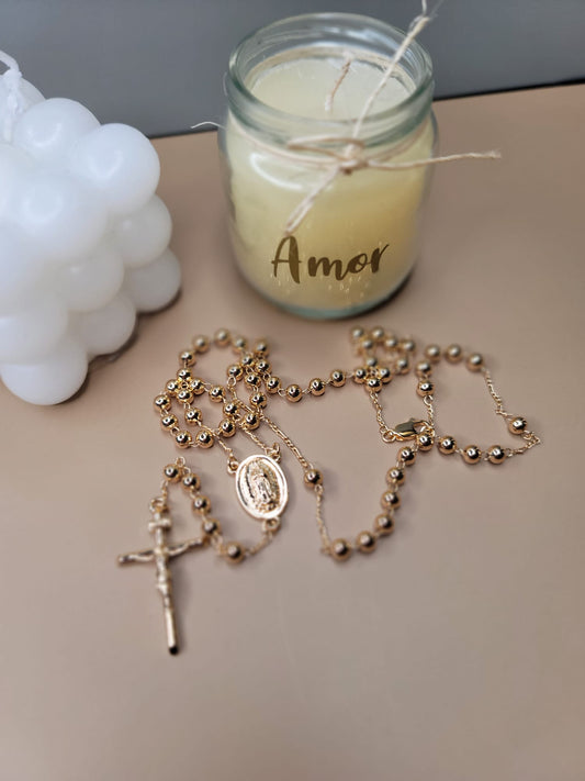 Gold colored rosary