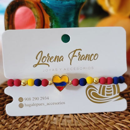 Pulsera Corazon Colombia