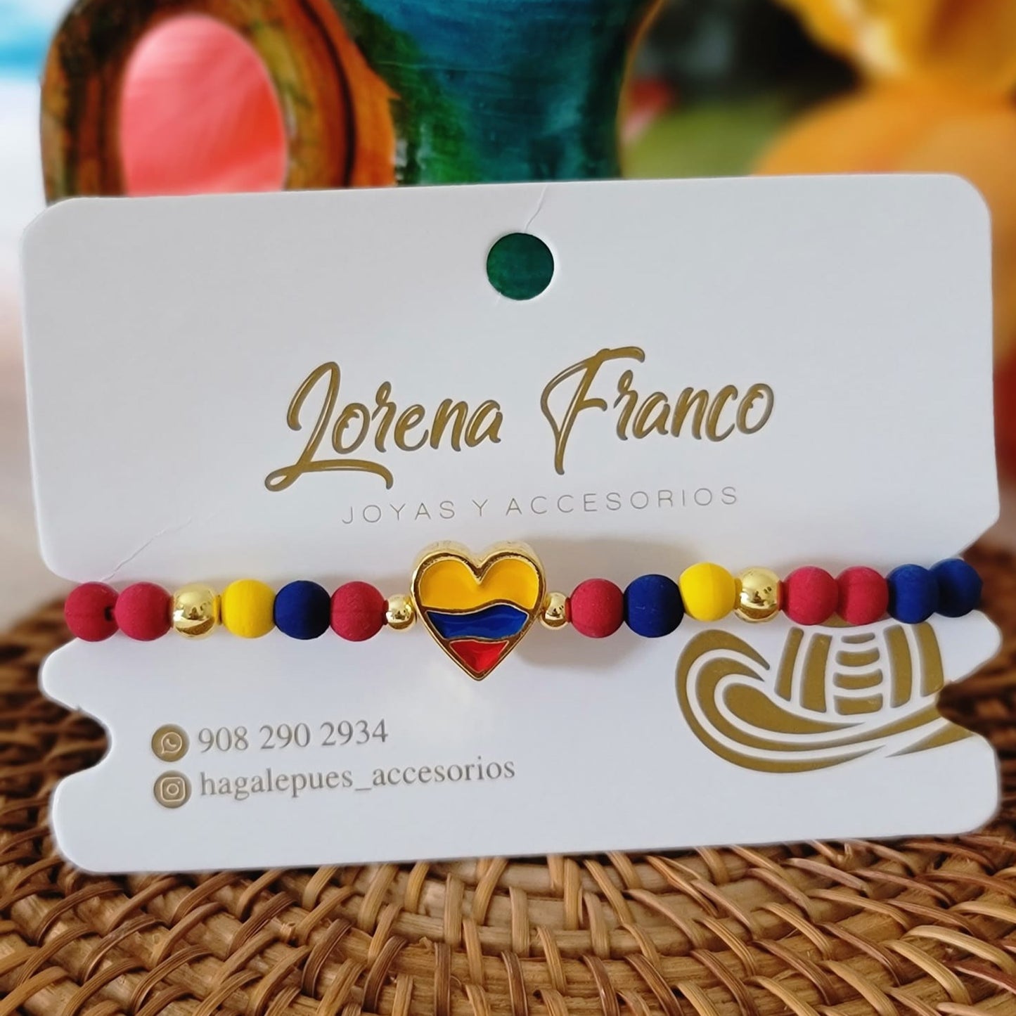 Pulsera Corazon Colombia