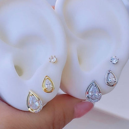 Trio de Aretes Gotas Z