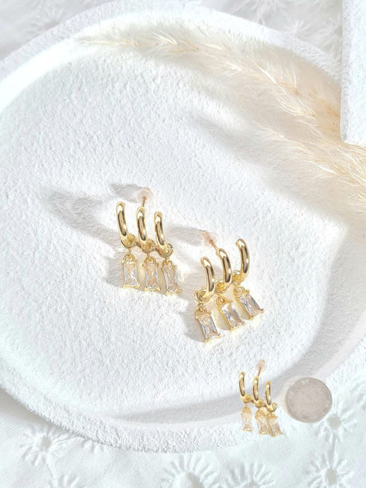 Aretes Trio White  Z