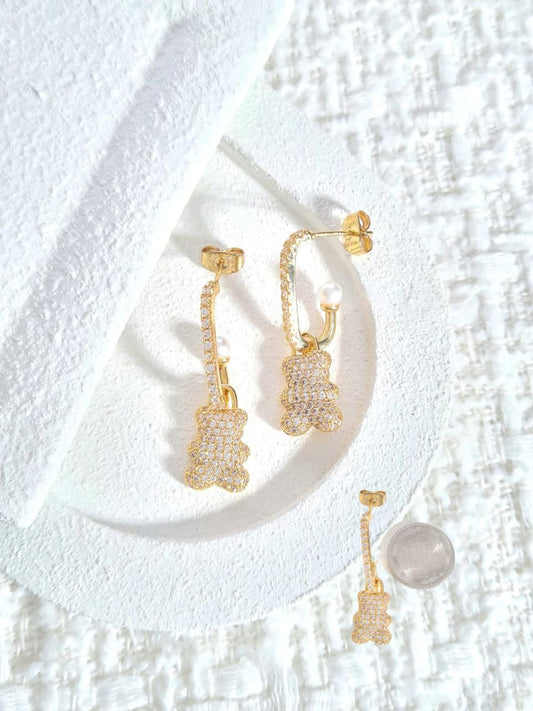 Aretes Osito Colgante Z
