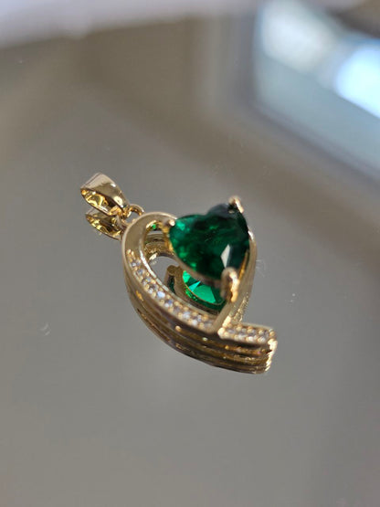 Dije Corazón Torchado Verde D