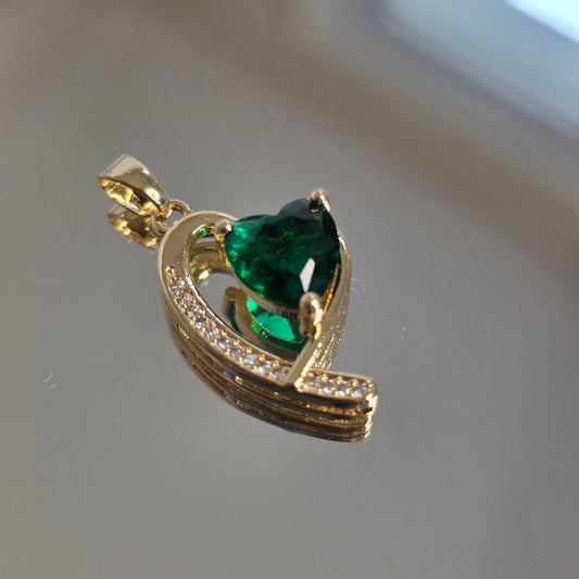 Dije Corazón Torchado Verde D