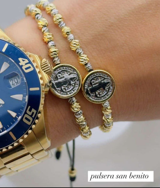 Pulsera Medalla San Benito P