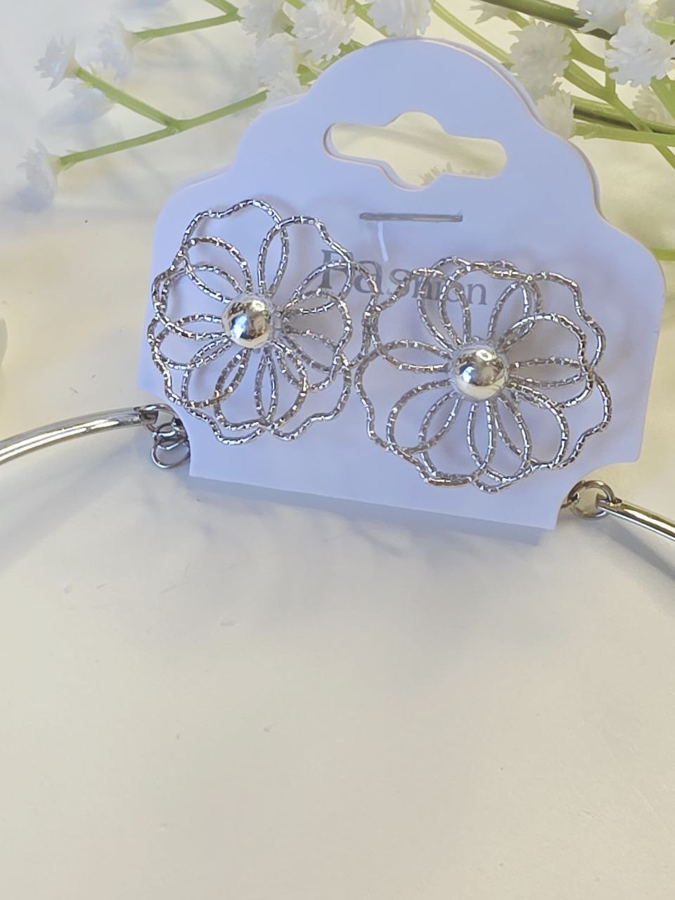 Set Gargantilla Flor Alambrismo