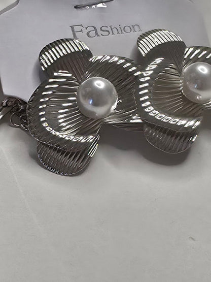 Set Gargantilla Flor con Perla