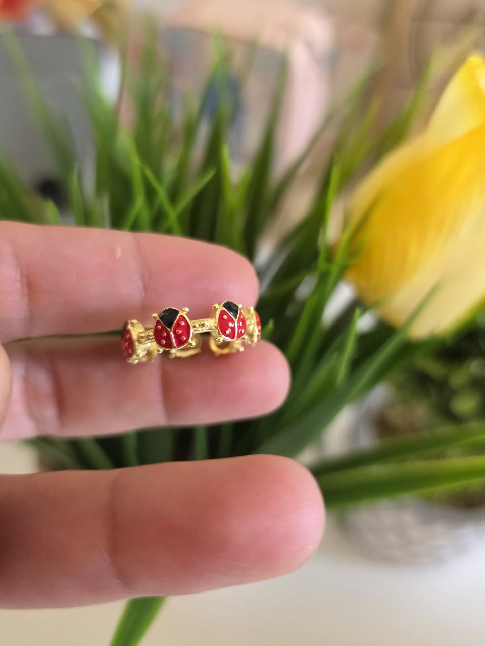 Anillos Cereza Mariquita