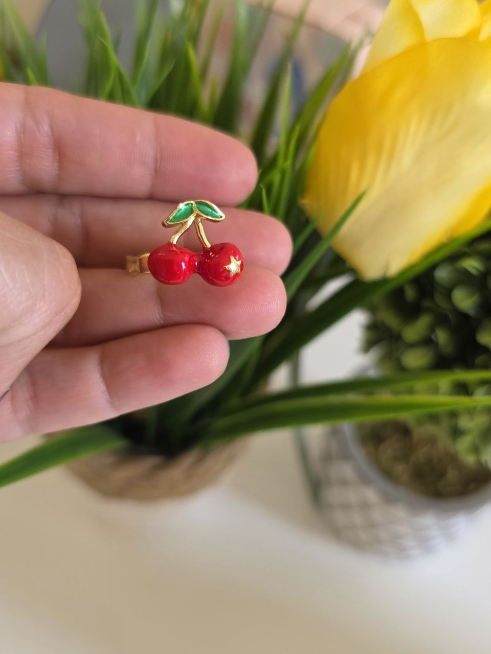 Anillos Cereza Mariquita