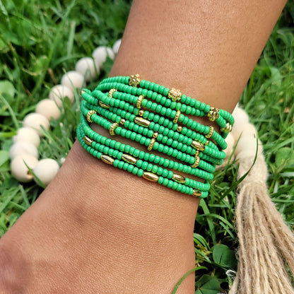 Pulseras en mostacilla de colores P