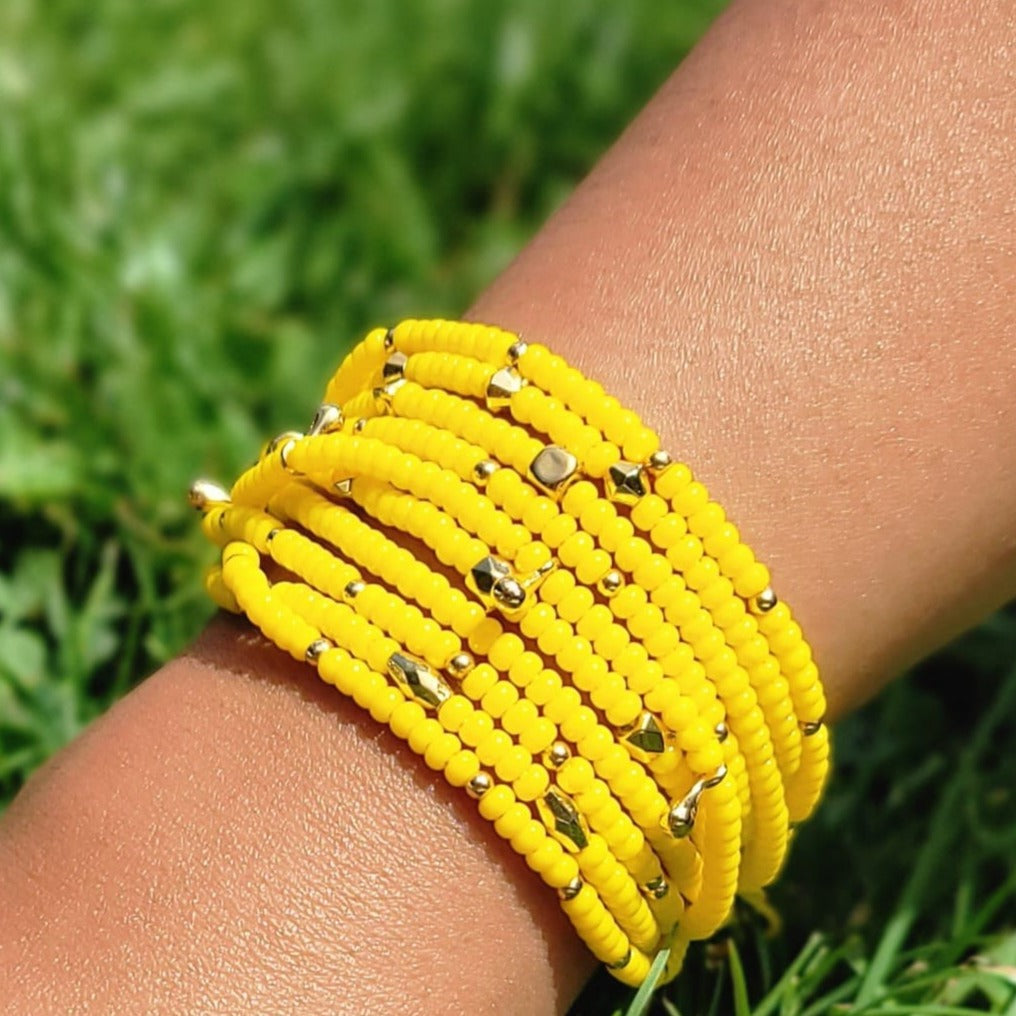 Pulseras en mostacilla de colores P